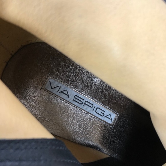 Via Spiga Black Suede Fringed Boho booties 8.5 - Picture 11 of 15